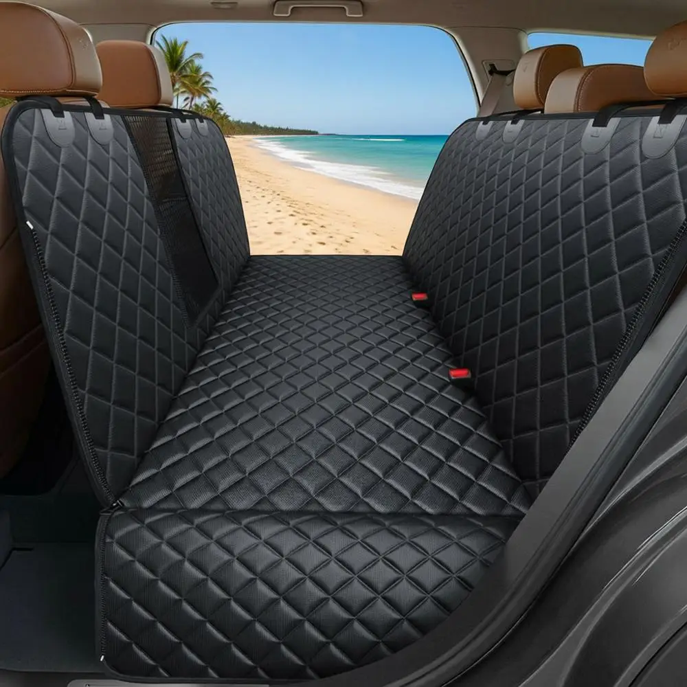 

Универсальный водонепроницаемый чехол для автомобильного сиденья для собак с сетчатым окном и боковой защитой для заднего сиденья в автомобилях, внедорожниках и грузовиках