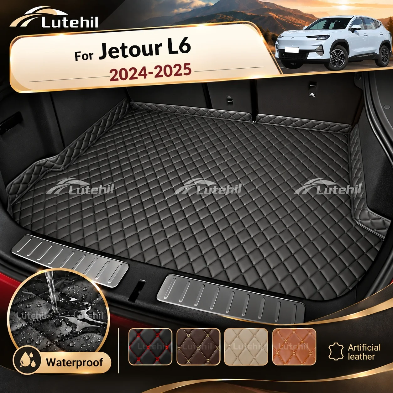For Jetour L6 2024-20253D Car Trunk Mat Cargo Liner Car Pad Interior Accessories Protector Waterproof