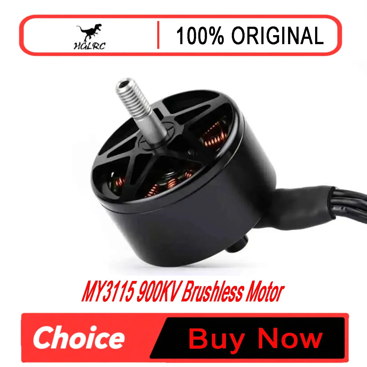 HGLRC MY3115 900KV Black Brushless Motor 250mm Wire 6S 10 inch for FPV Racing Long Range Drone Accessories