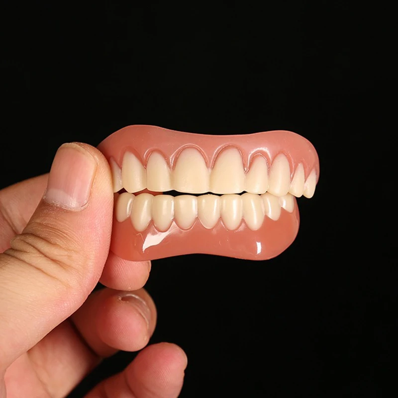 Denti finti in Silicone superiore inferiore impiallacciature Perfect riff impiallacciature protesi pasta denti finti bretelle denti comodi ortodontici