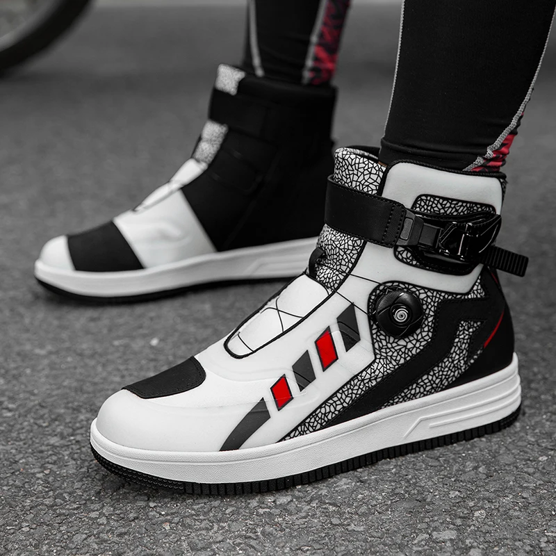 

Motorcycle protective riding boots new unisex four season high top anti slip wear-resistant comfortable off-road cycling boots