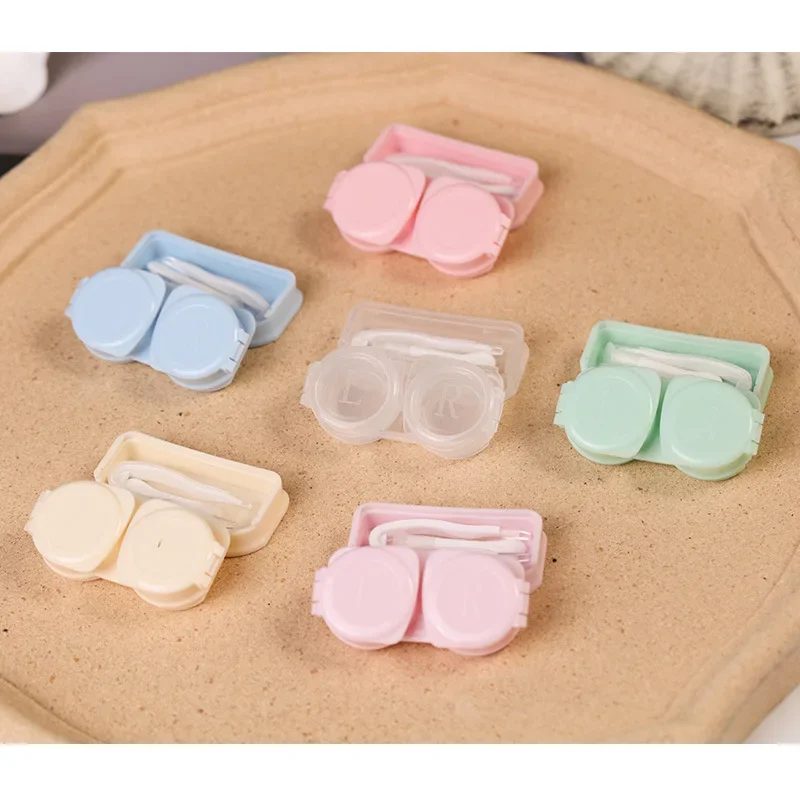 Coloured Eye Contact Lense Box for Travel Set Contact Lens Silicone Tweezers Lens Solution Storage Holder Containers Box