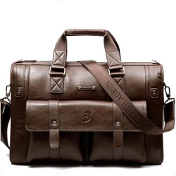 Maletín de negocios de cuero de lujo para hombre, bolso de hombro para hombre, bolso de mensajero para hombre, bolso de viaje para ordenador, nuevo, 2023