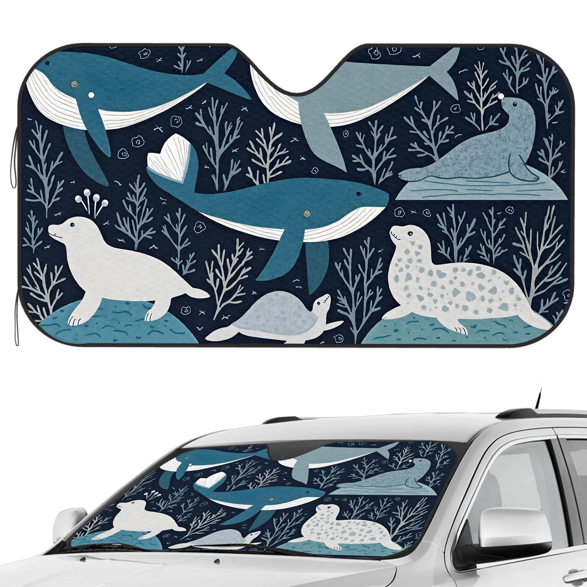 

Киты и уплотнения лобового стекла автомобиля солнцезащитное переднее окно Sunsha для большинства седанов внедорожник блоки УФ-лучей сохраняют автомобильное круто