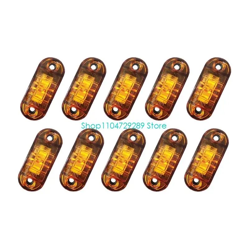 D8KE Trailer Side Light 12V-24V LED Marker Assembly 10 Pack for Truck Maintenance and Replacement Service Needs