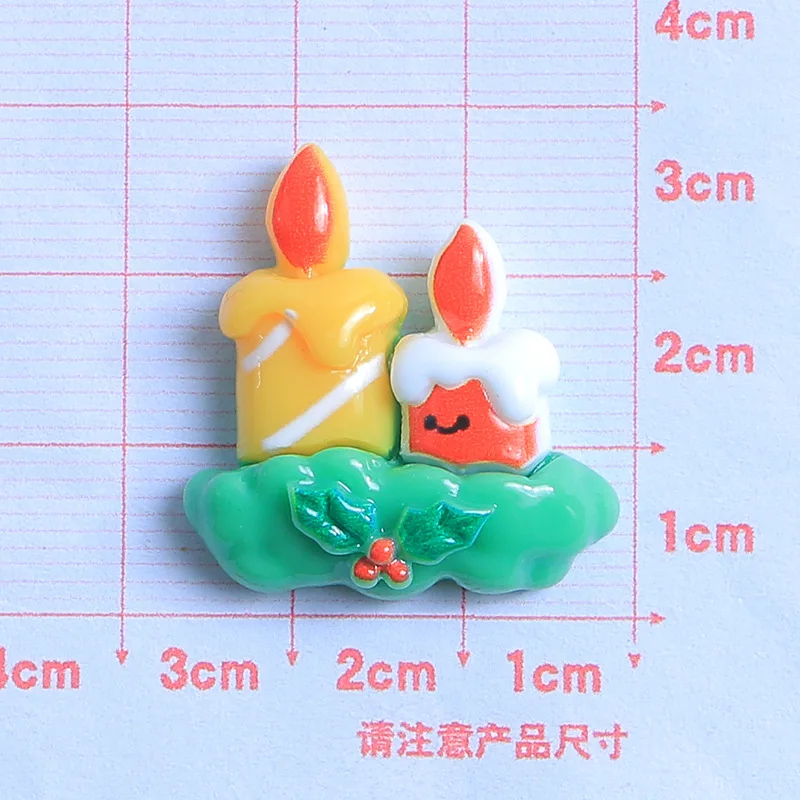 Christmas Snowman Resin Cabochons Flatback for Scrapbook Crafts 10pcs Christmas Tree Home Decoration Accessory DIY Slime Charms