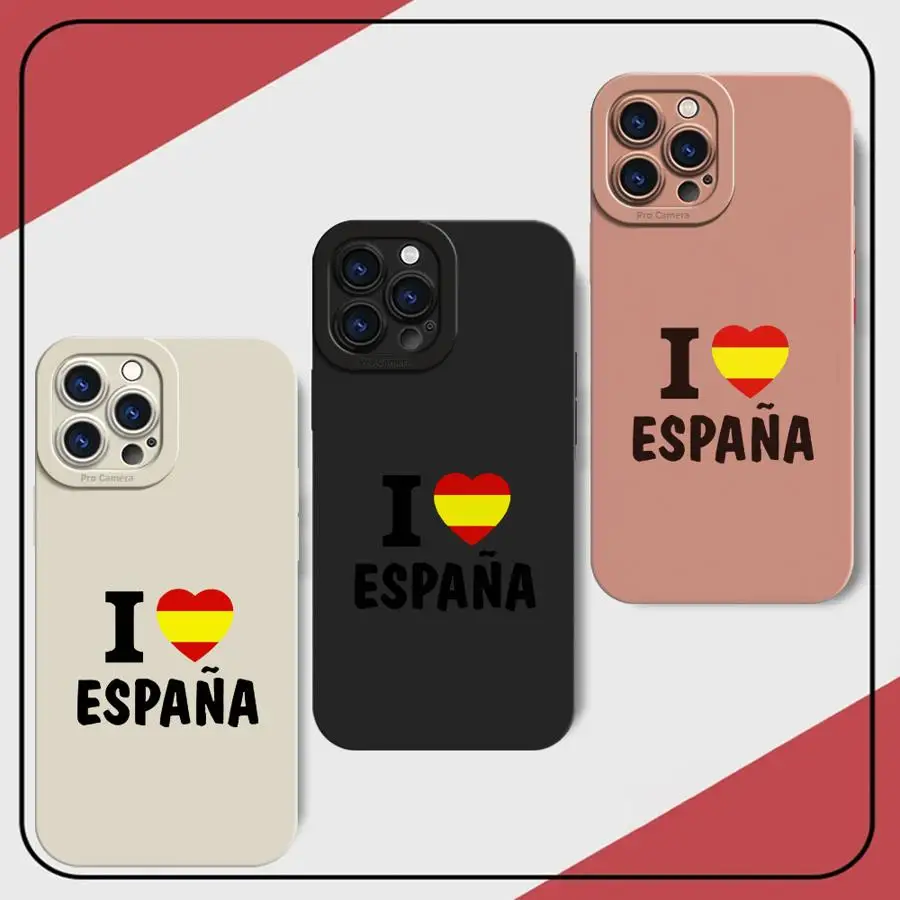 S-SpanishS Flag National Case for Apple iPhone 17 Pro Max 11 12 Plus 16 15 Pro XS 13 SR Air 8 7 14 TPU Phone Cover