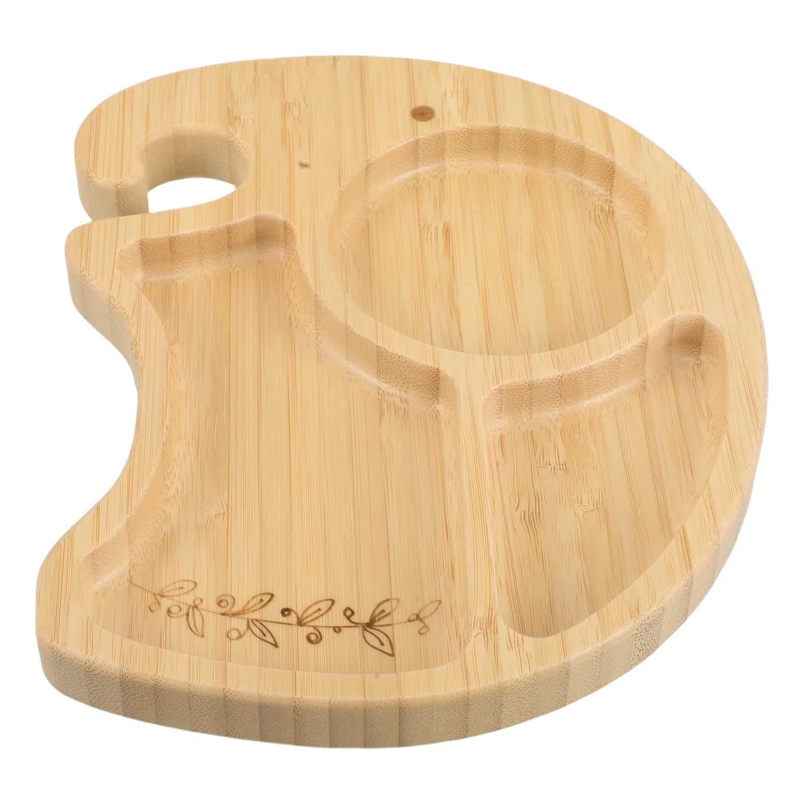 

Children Divided Plate Wood Baby Food Feeder Bowl Suction Cartoon Design Safe Material Toddler Feeding Supplies Infant Dining