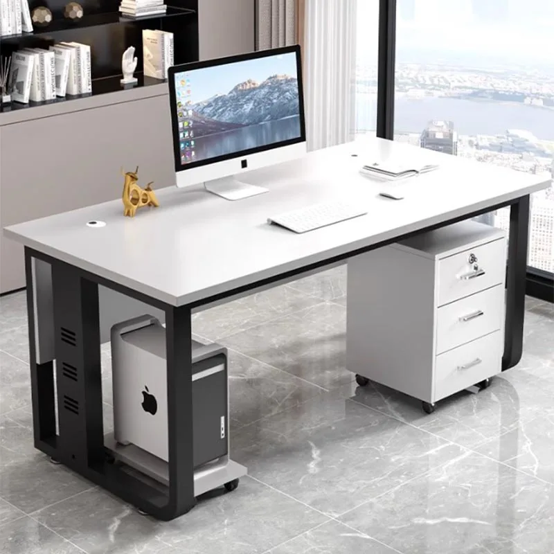 

Home Study Computer Table Office Drawer Wide Wooden Gaming Computer Desks Storage Executive Mesa Gamer Pra Pc Office Furniture