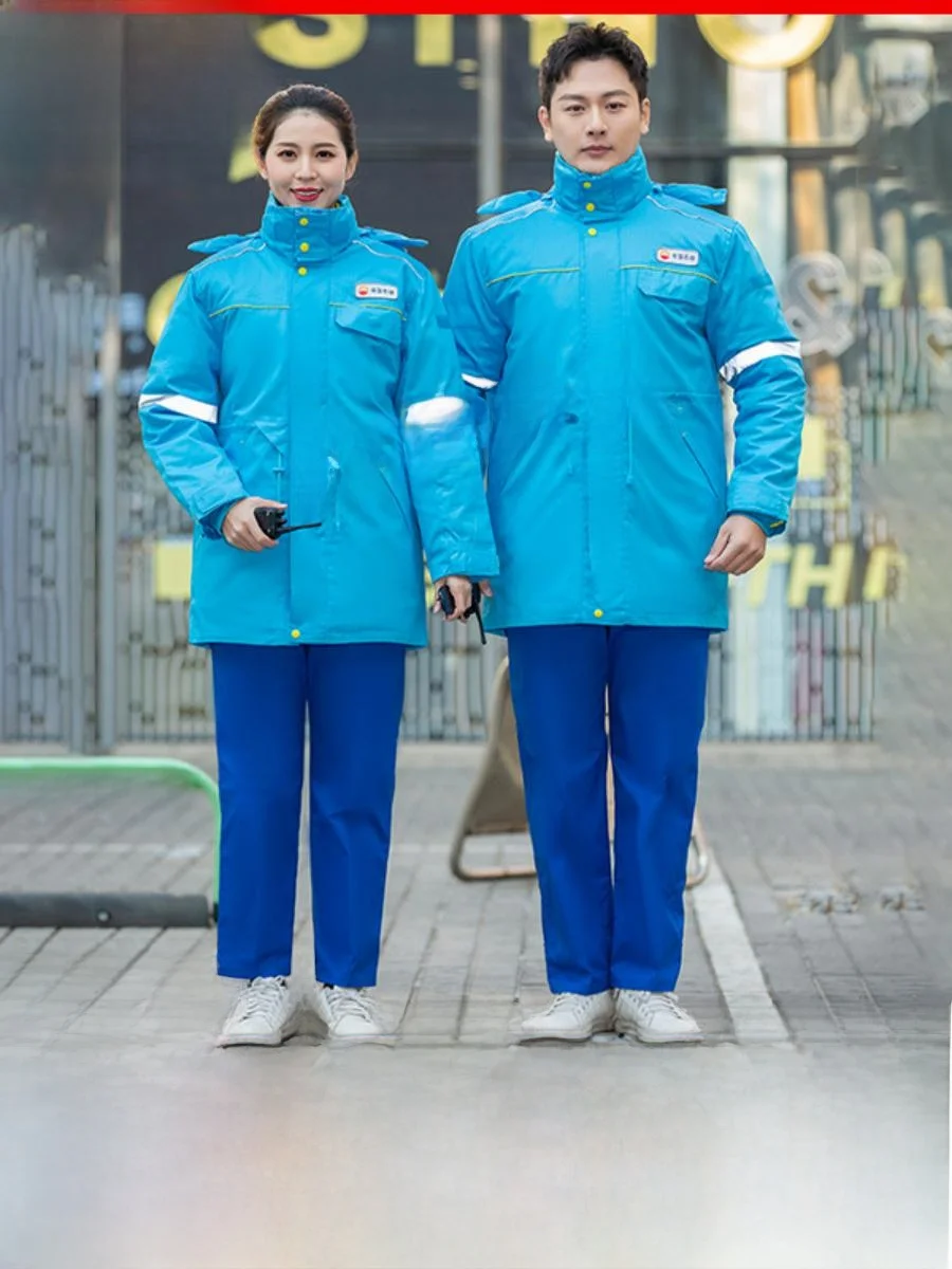 

Oil New Winter Workwear Cotton Jaet for Gas Station And Oil Refueling Station Anti-Cold Work orm M Work Suit Set
