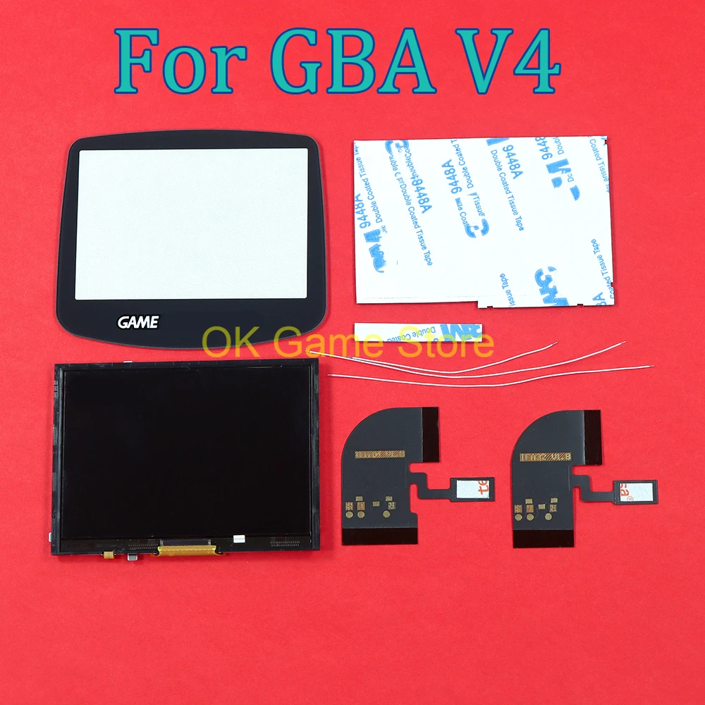 1set Brightness V4 IPS LCD Screen Kit for GBA Console Replacement LCD Display Screen V4.0 IPS for GBA Console