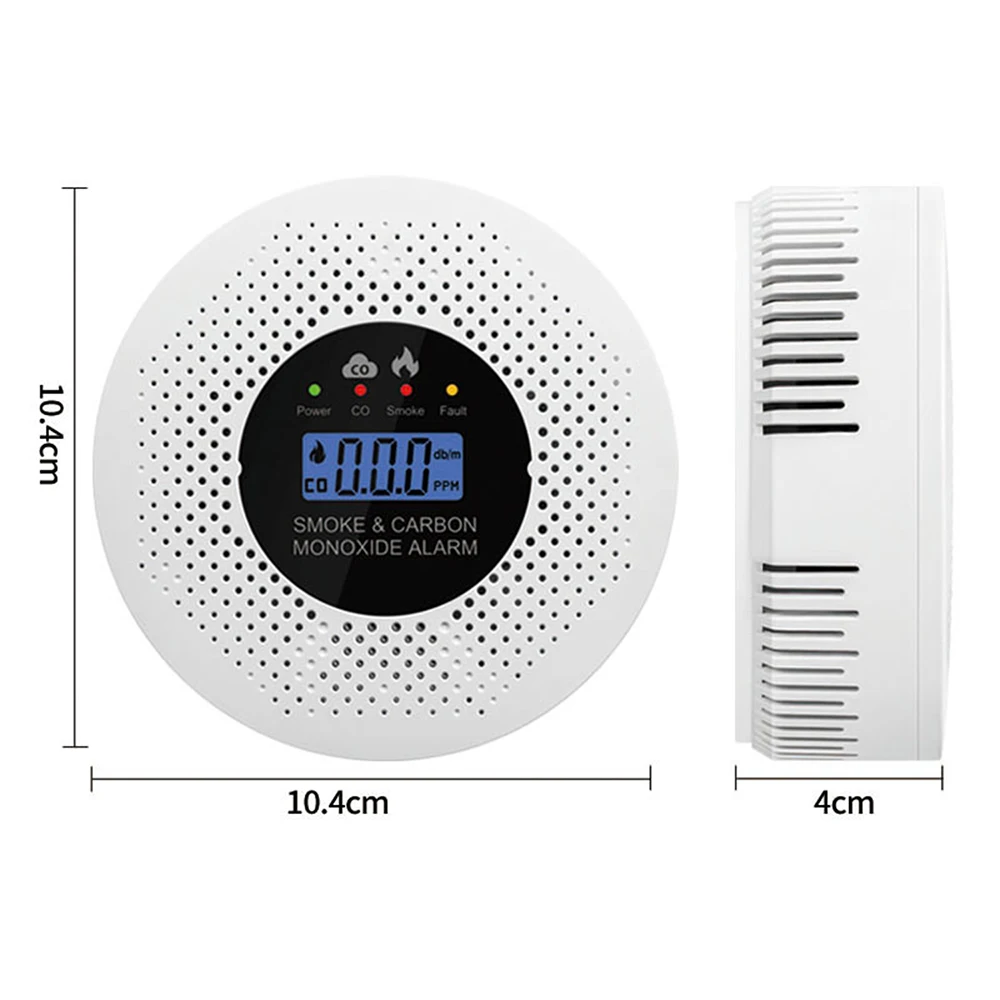 2-in-1 Intelligenter Kohlenmonoxid-Detektor mit LCD-Anzeige, Kohlenmonoxid-Alarm, Batteriebetrieben für Haus, Wohnung, Küche – Detail 2