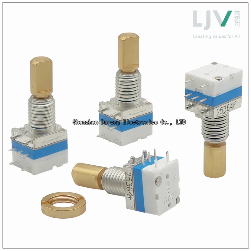 LJV high-end RE08115 series encoder with 10 pulses and 20 positions. Electronic instrument equipment switch. Half shaft 15MM.