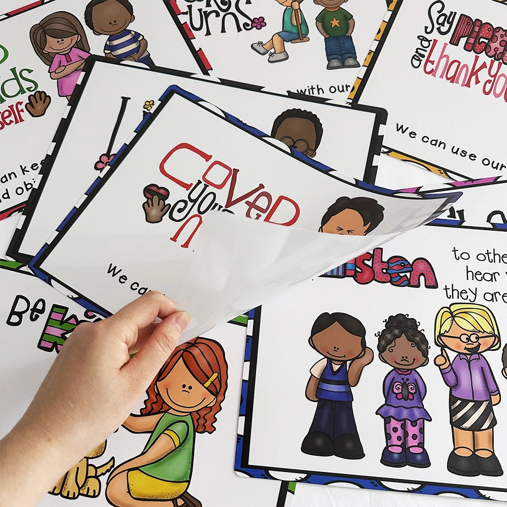 9 шт., декоративные постеры для детского сада