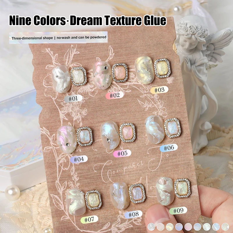 New 9Colors Painting Gel Drawing Gel Palette French Ombre Gel Nail Polish UV Gel Salon Holographic Manicure Female Nail Art Tool