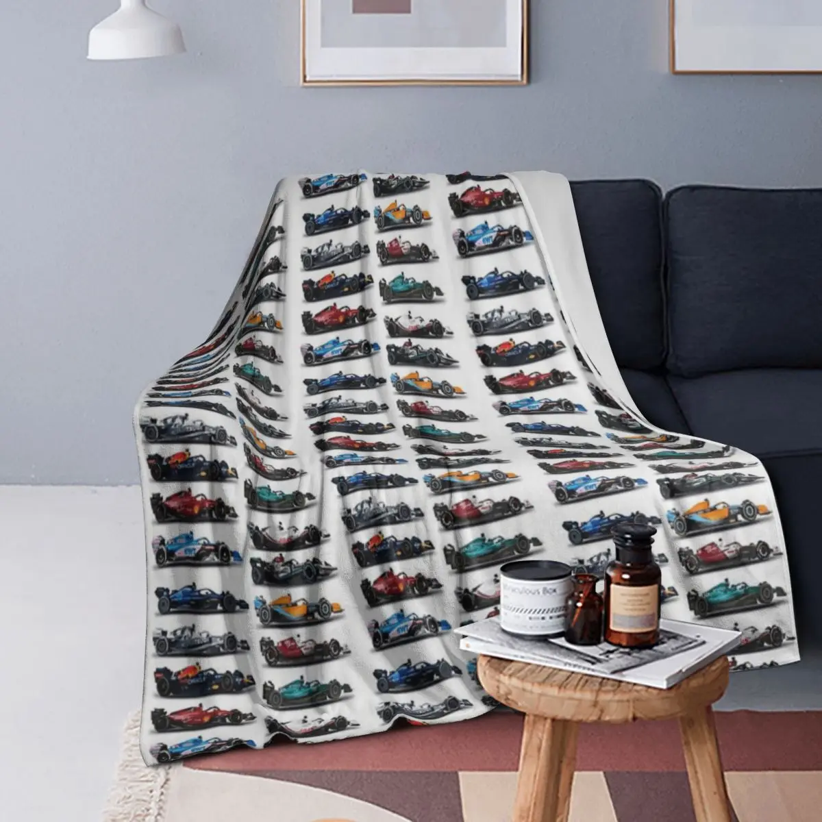 

F1 All Cars 2022 Blankets Soft Warm Flannel Throw Blanket Bedspread for Bed Living room Picnic Travel Home Sofa