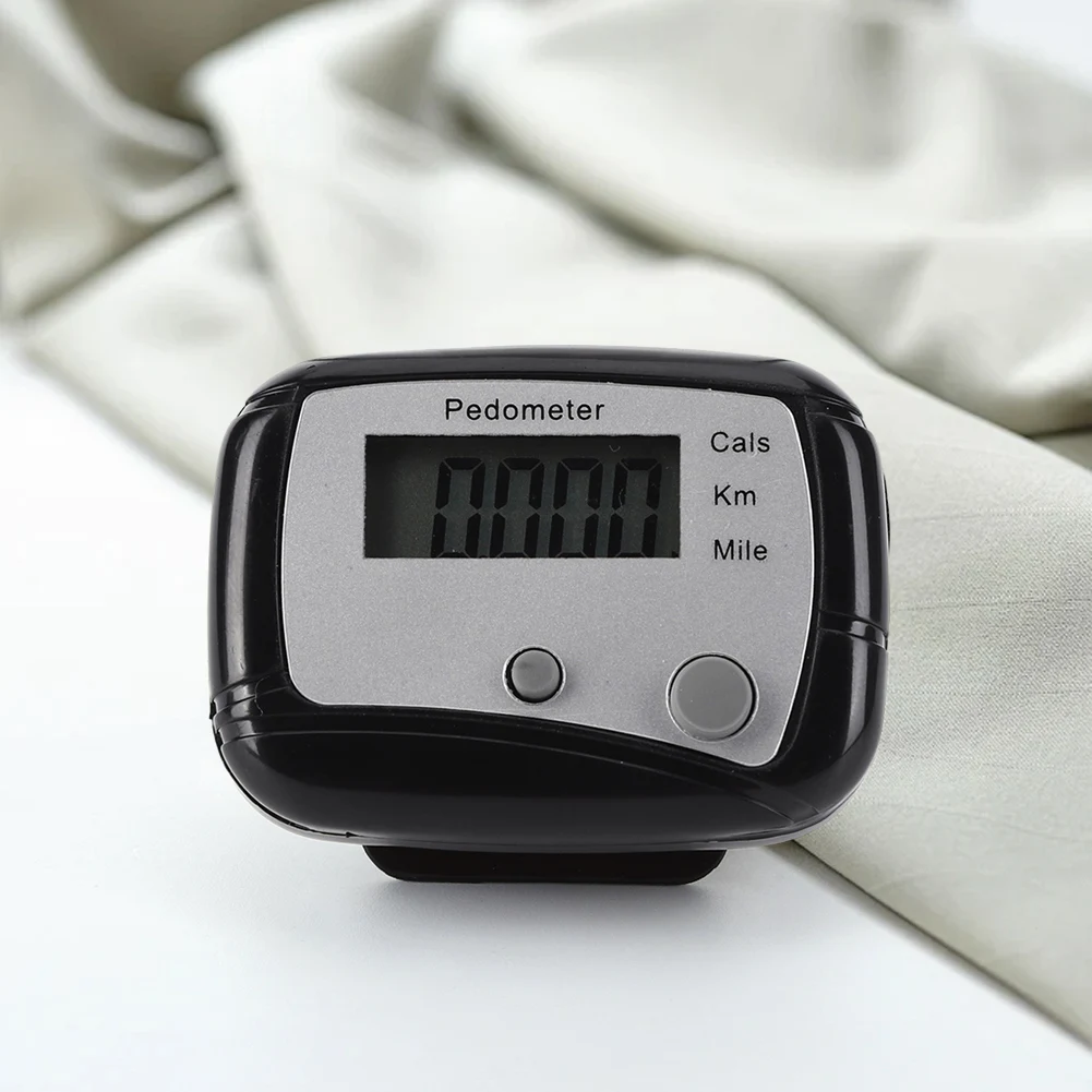 Walking Pedometer Clip On Step Counter Mile Kilometer Calorie Calculation Walking Step Counter Step 0-99999 for Outdoor Sports