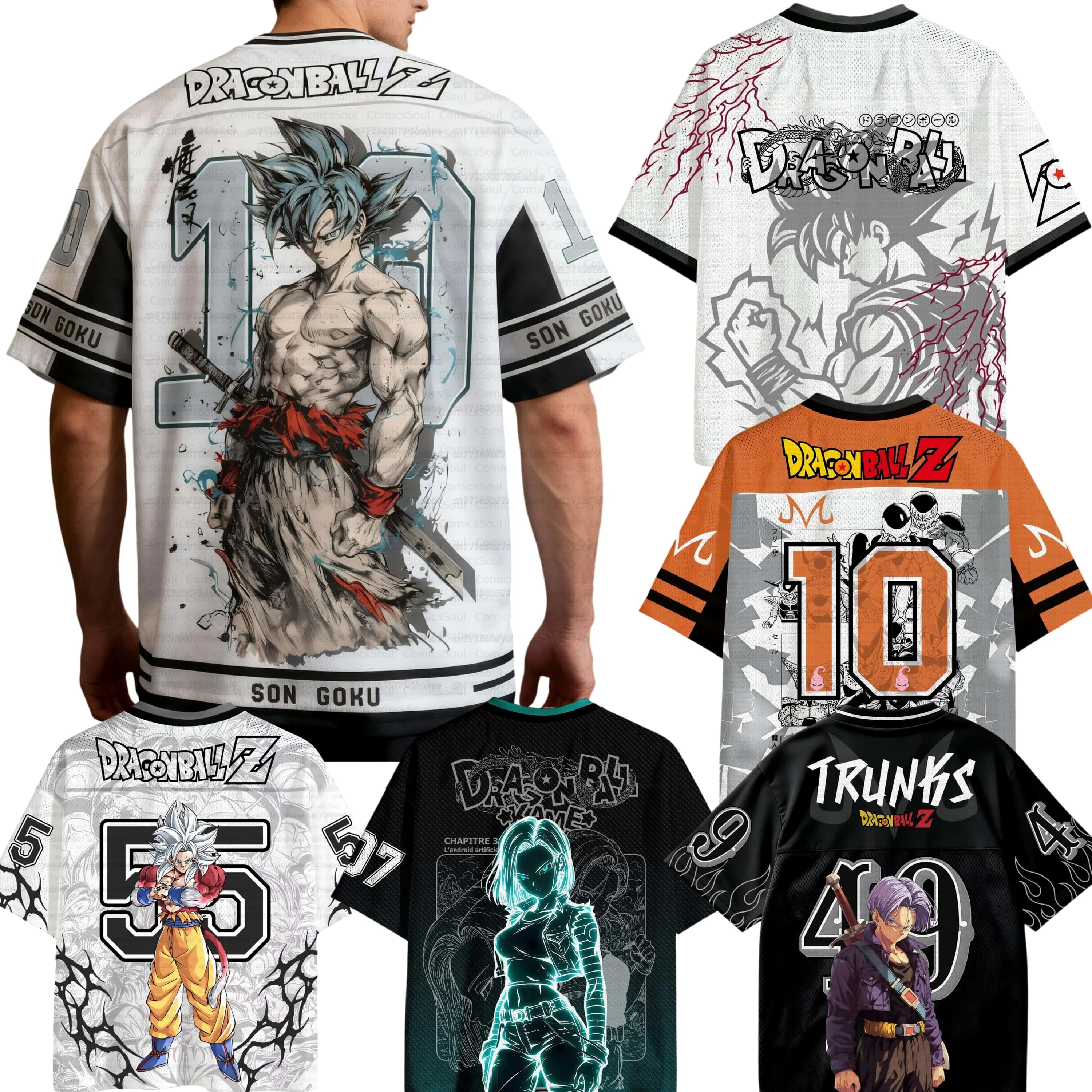 Bestselling New Wukong Multi Form Double-sided Printed V-neck Street Size Loose Quick Drying Sports Jersey Style Family T-shirt