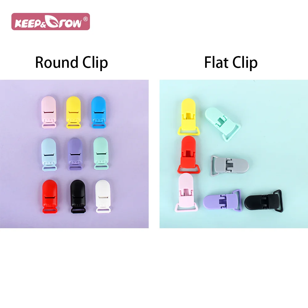 10Pcs Baby Pacifier Clips Nipple Plastic Clasp Holder Round Clamp For Teething Toys Chain Making Teether Accessories