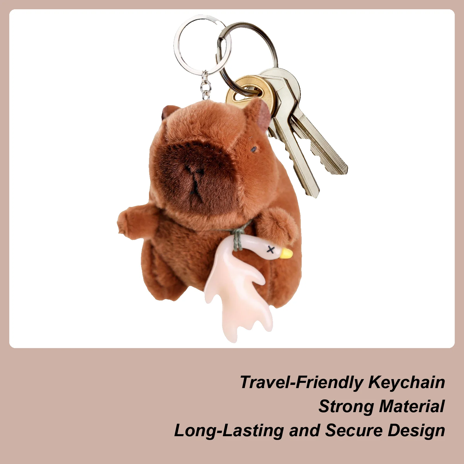

Capybara Plush Keychain Capybara Plush Toy Cute Backpack Animal Pendant Figure Charm For Girl Kids School Valentine Easter