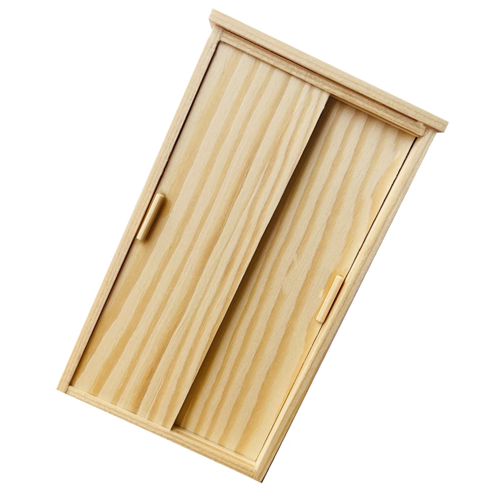 Maison armoire meubles petites Tables de chevet jardins féeriques accessoires jouet bois Mini maison de poupée armoire tables de nuit placard