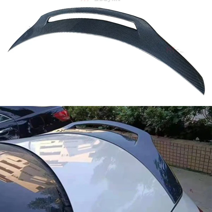 For Mercedes Benz E Class W213 W238 E300 E350 Carbon Fiber Tail fins Rear Deck Spoiler Duckbill Car Wing Retrofit the rear wing