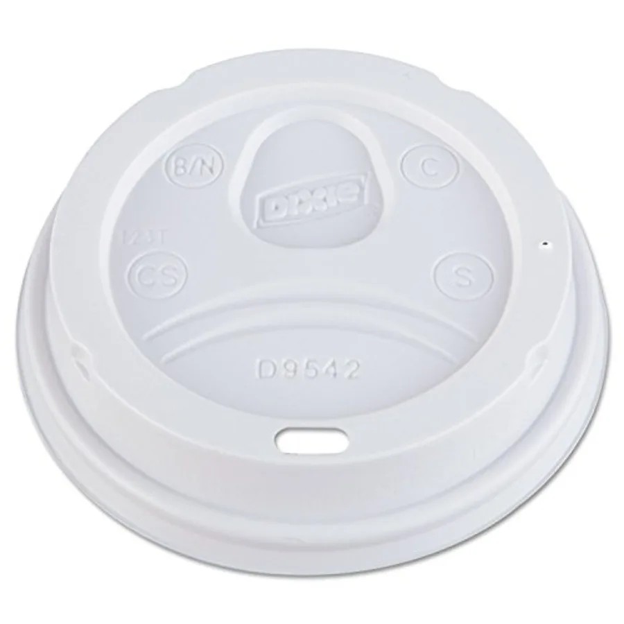 

Дикси 10 унций. до 16 унций. Крышки для кофейных стаканов Dome Hot Coffee от GP PRO, белые, D9542, 1000 штук (100 крышек в упаковке, 10 упаковок в коробке)