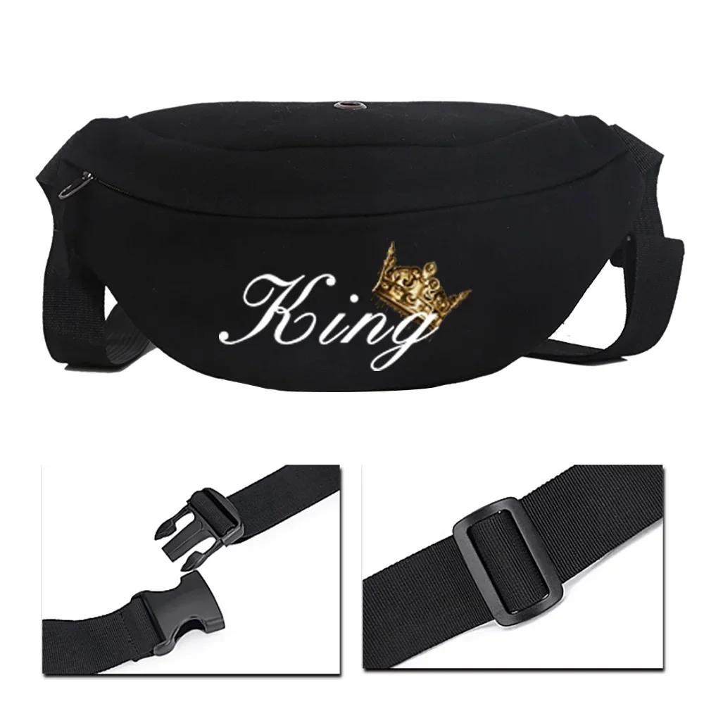 Waist Pack Multifunctional Unisex Waist Bag Outdoor Sports Queen King Pattern Printing Fashion Fitness Shoulder Bag Cycling Bag