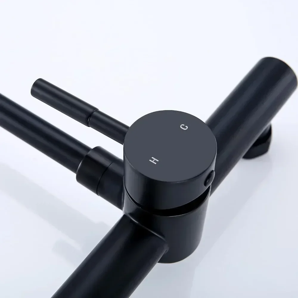 Description Picture 6 of itemHousehold Shower Faucet Dishwashing Sink Stainless Steel Kitchen Hot and Cold Faucet Into The Wall Bathroom Faucet