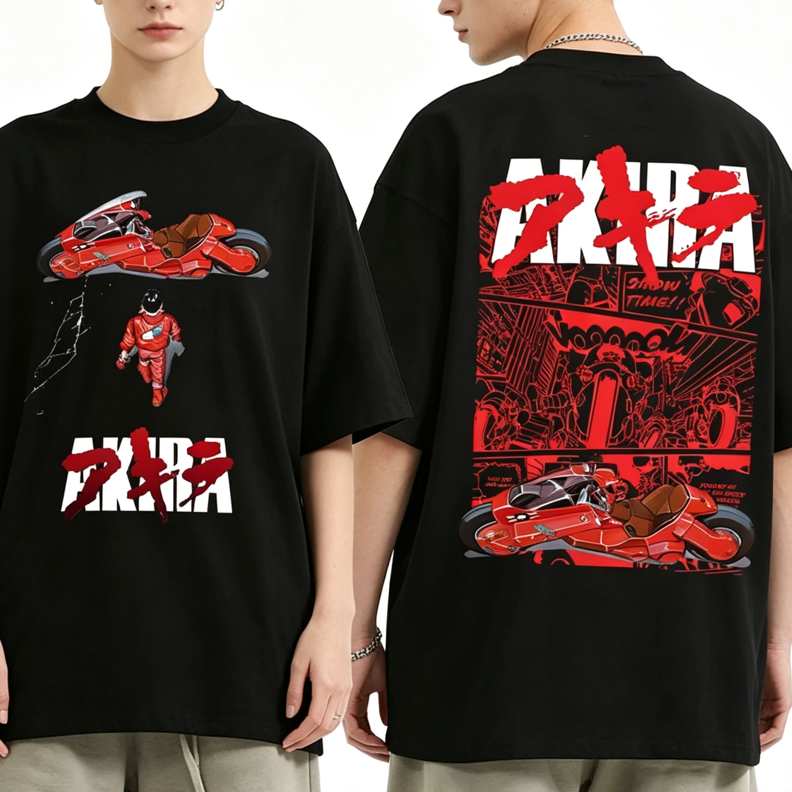 Summer Hot Sale Japanese Science Fiction Cartoon Movie Anime Akira Graphic T Shirts Unisex Hip Hop Comfortable  casual