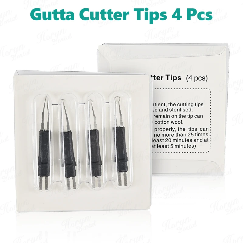 Dental Gum Endo Obturation System Dental Heated Gutta Cutter Tips For Gutta Percha Point Heating Cutter 4pcs/Pack