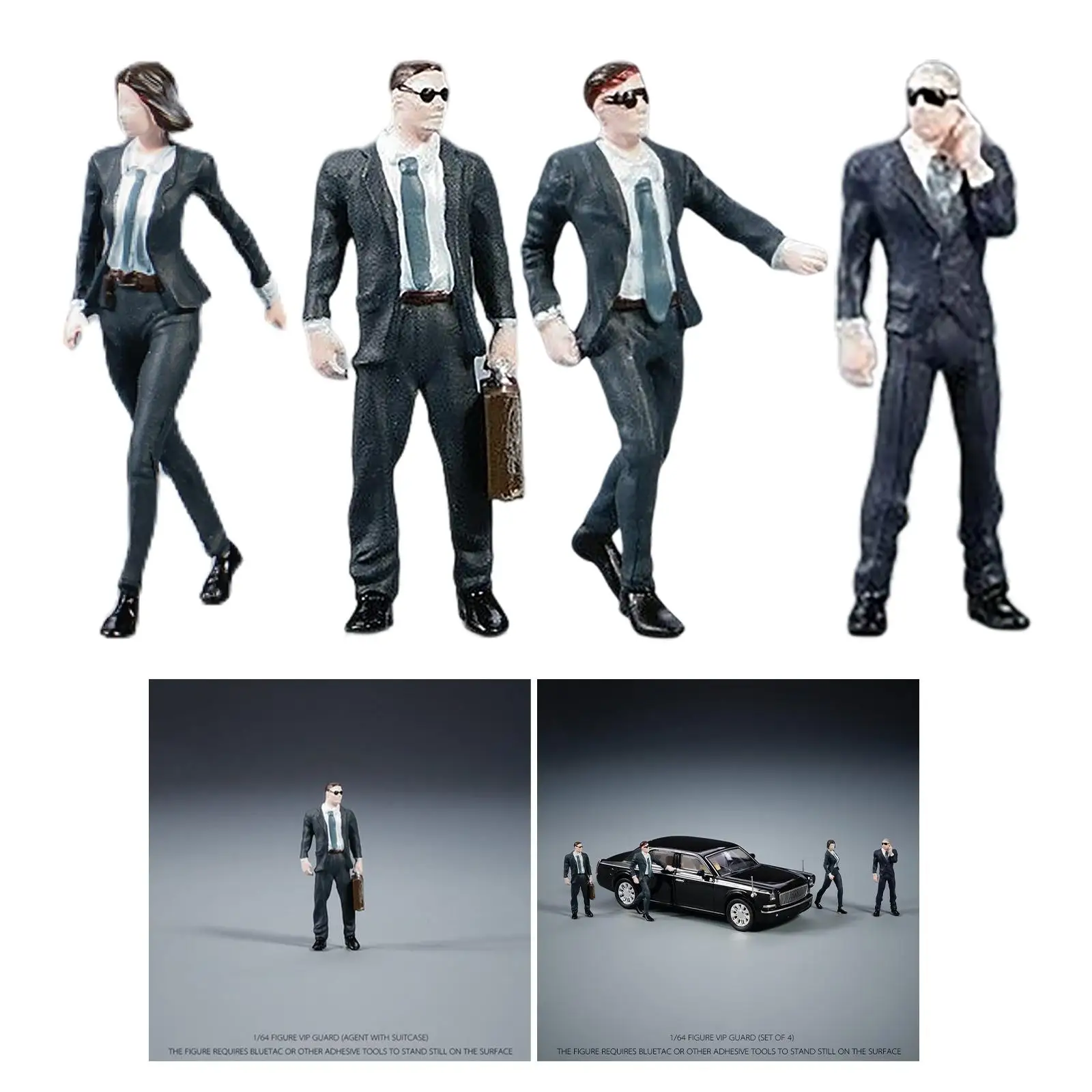 Figuras de personas de resina 1:64, modelo de coche, diseño de escena, escenas en miniatura, adorno de modelo