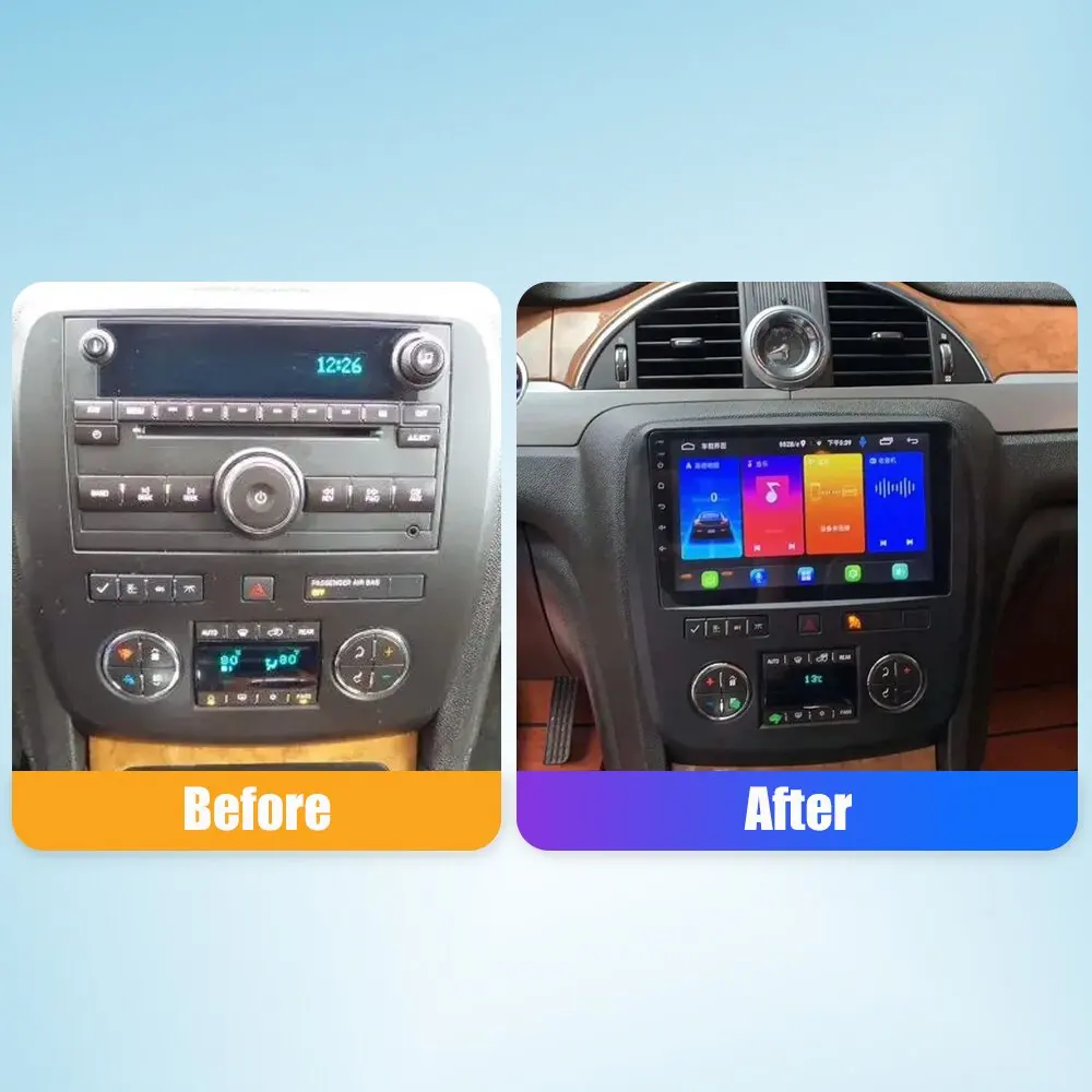 10.33 Inch Car Radio for Buick Enclave 2009-2013 2Din Android Octa Core Car Stereo DVD GPS Navigation Player QLED Screen Carplay