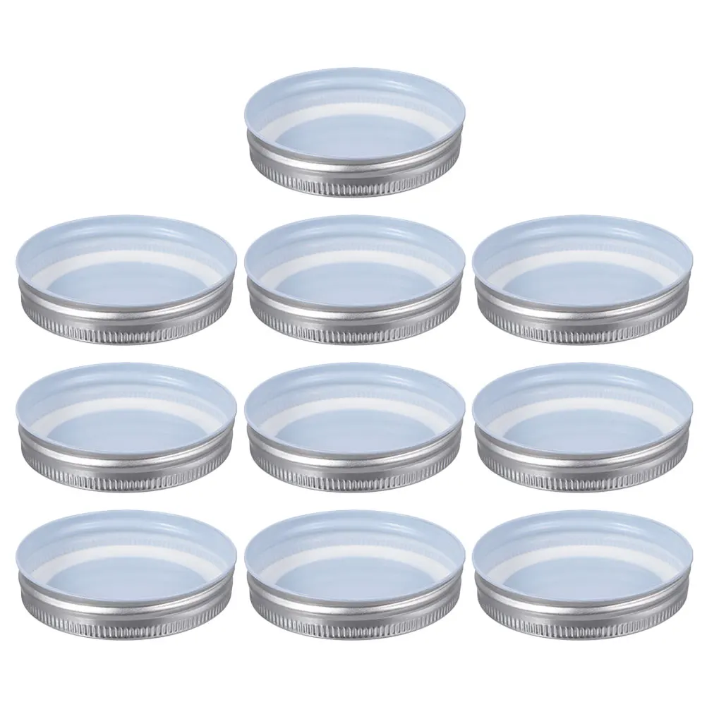 10pcs Mason Jar Lids 86mm Tinplate Reusable Sealing Sturdy Canning Covers Wide Mouth Small Mouth Kitchen Bar Supplies