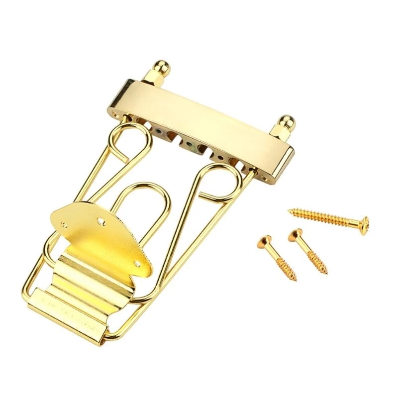 4 String Electric Bass Replacement Part Accessories Bass Trapeze Tailpiece Bridge, Bass Tailpiece Trapeze Set