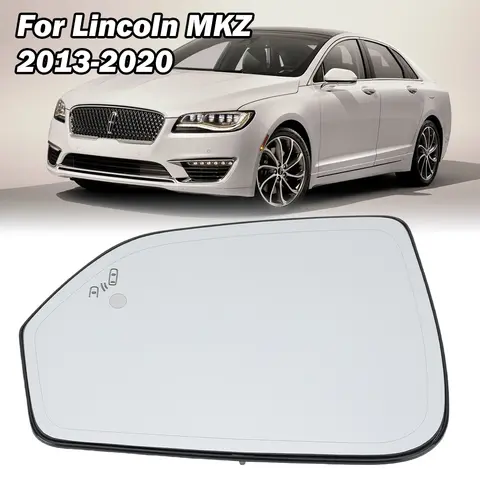 Lincoln MKZ 2013-2020 용 가열 측면 백미러 유리 렌즈 교체 맹점 미국 버전이있는 액세서리 자동차 부품