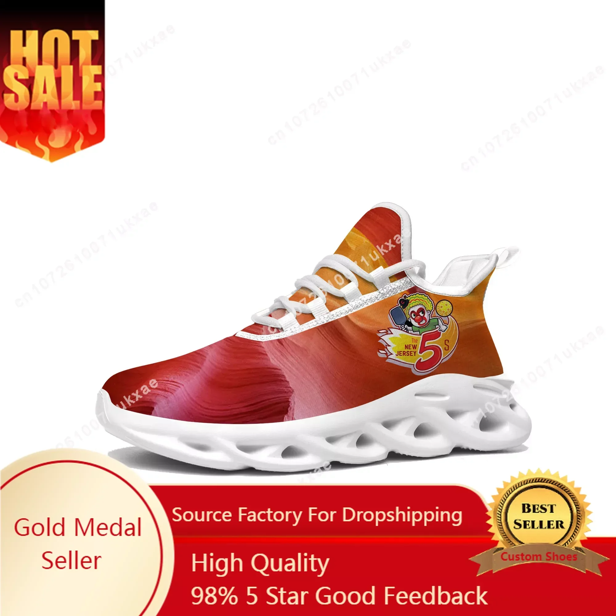 NEW JERSEY 5'S pickleball customization Flats Sneakers Mens Womens High Quality Sneaker Lace Up Mesh Footwear custom made Shoe