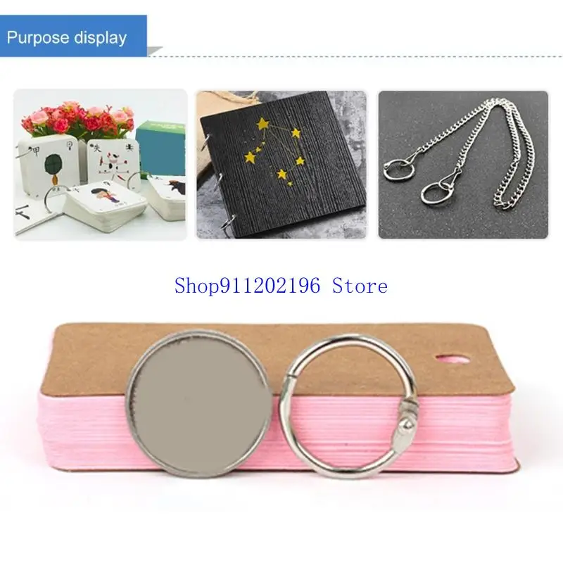 P82A 20 قطعة 25 مللي متر حلقات معدنية للموثق حلقات تجليد الكتب حلقات بطاقة الفهرس للصور #3