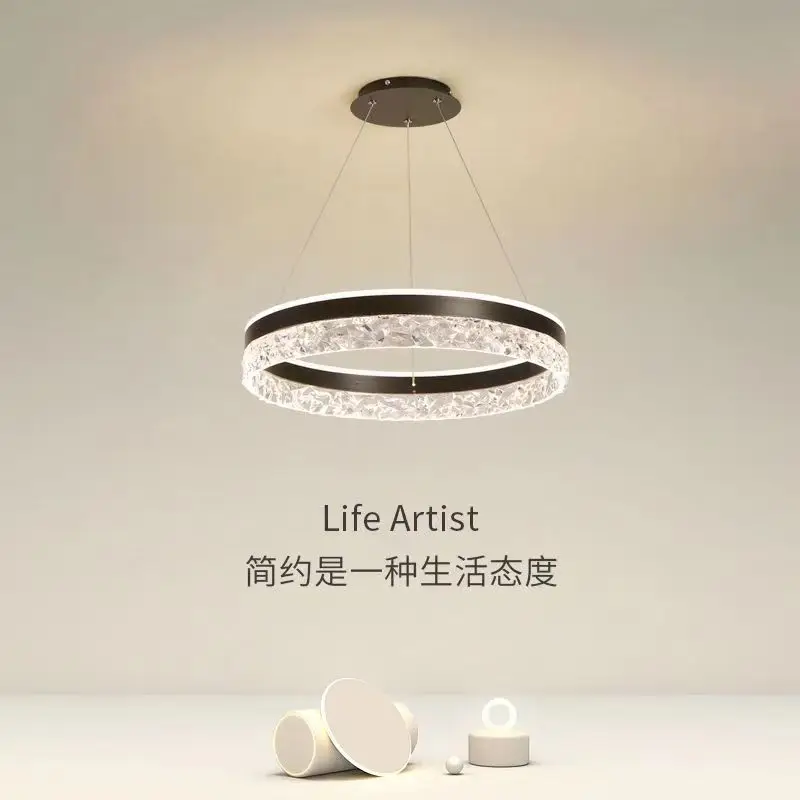 

Scandinavian Luxury Circular Chandelier: Design-Forward Primary Lighting for Master Bedroom & Dining Bar