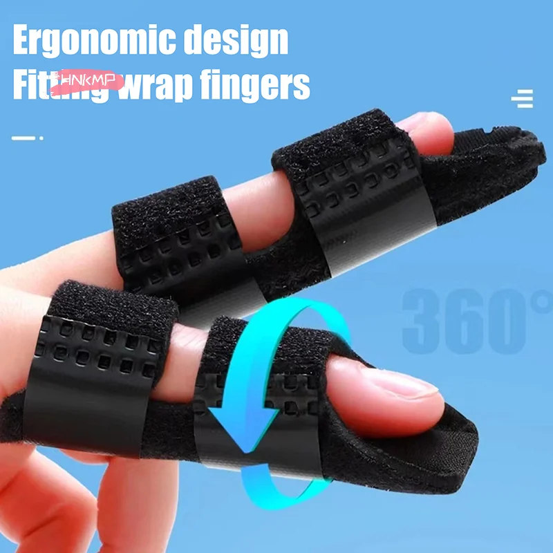 Corrector de dedo com placa de aço ajustável, tala para alívio da dor, suporte para correção de mão, protetor respirável para recuperação de mão