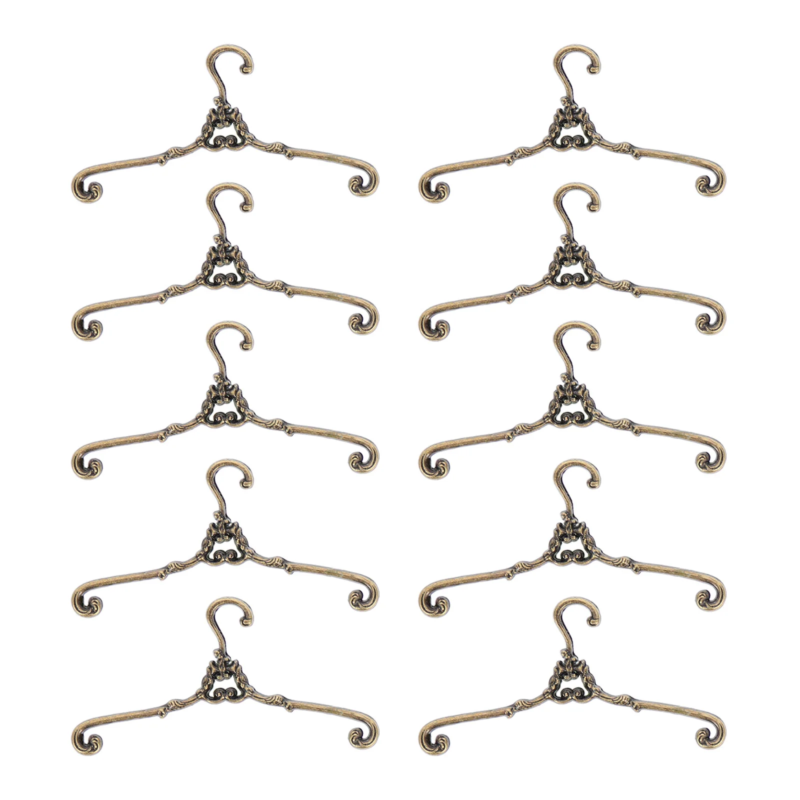 

10 Pcs Mini Hanger Dollhouse Accessories Clothes Hangers Dress Organizer Racks