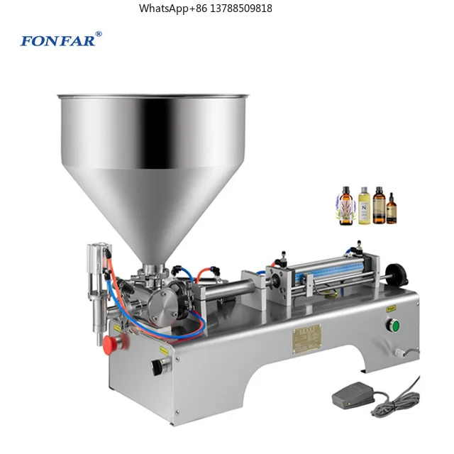 New Arrival Semi-Auto Pneumatic Paste Filling Machine for Glass Bottles Cans Bags Honey & Shampoo From China Factory
