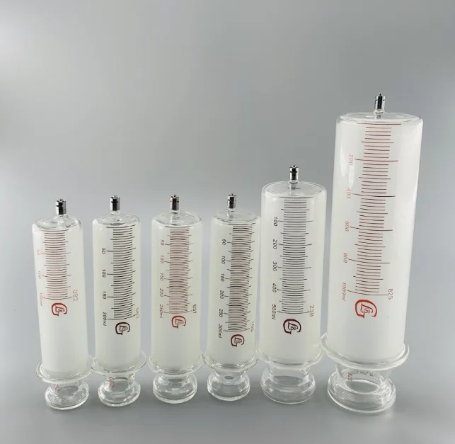 Glass Syringes Glass Enema Sausage Device Large Caliber Glass Sample Extractor Injector 150ml/200ml/300ml/500ml