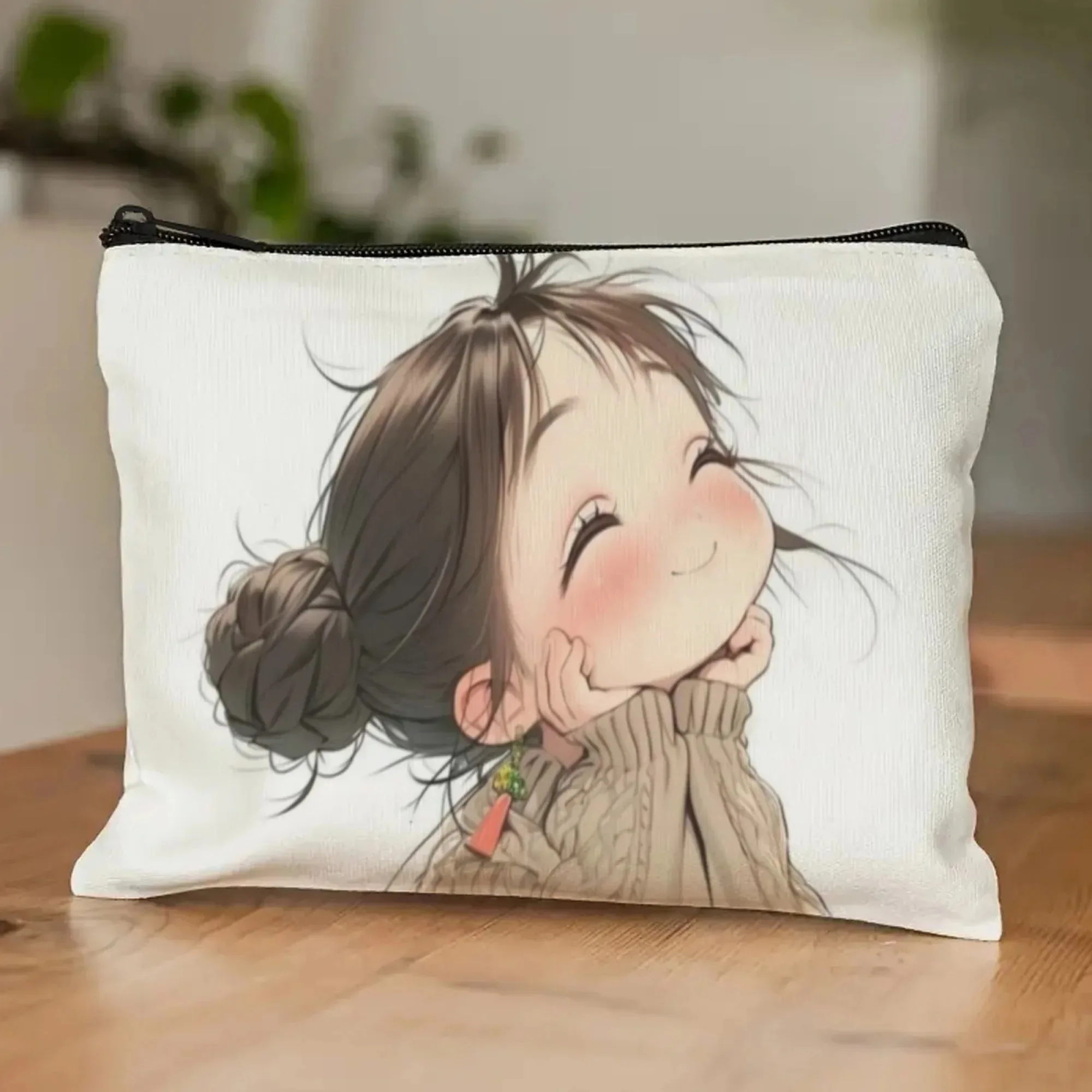 Leuke vlindermeisje duurzame make-uptas met ritssluiting voor reizen cosmetische tas met zakken dames toilettas organisator opbergtas