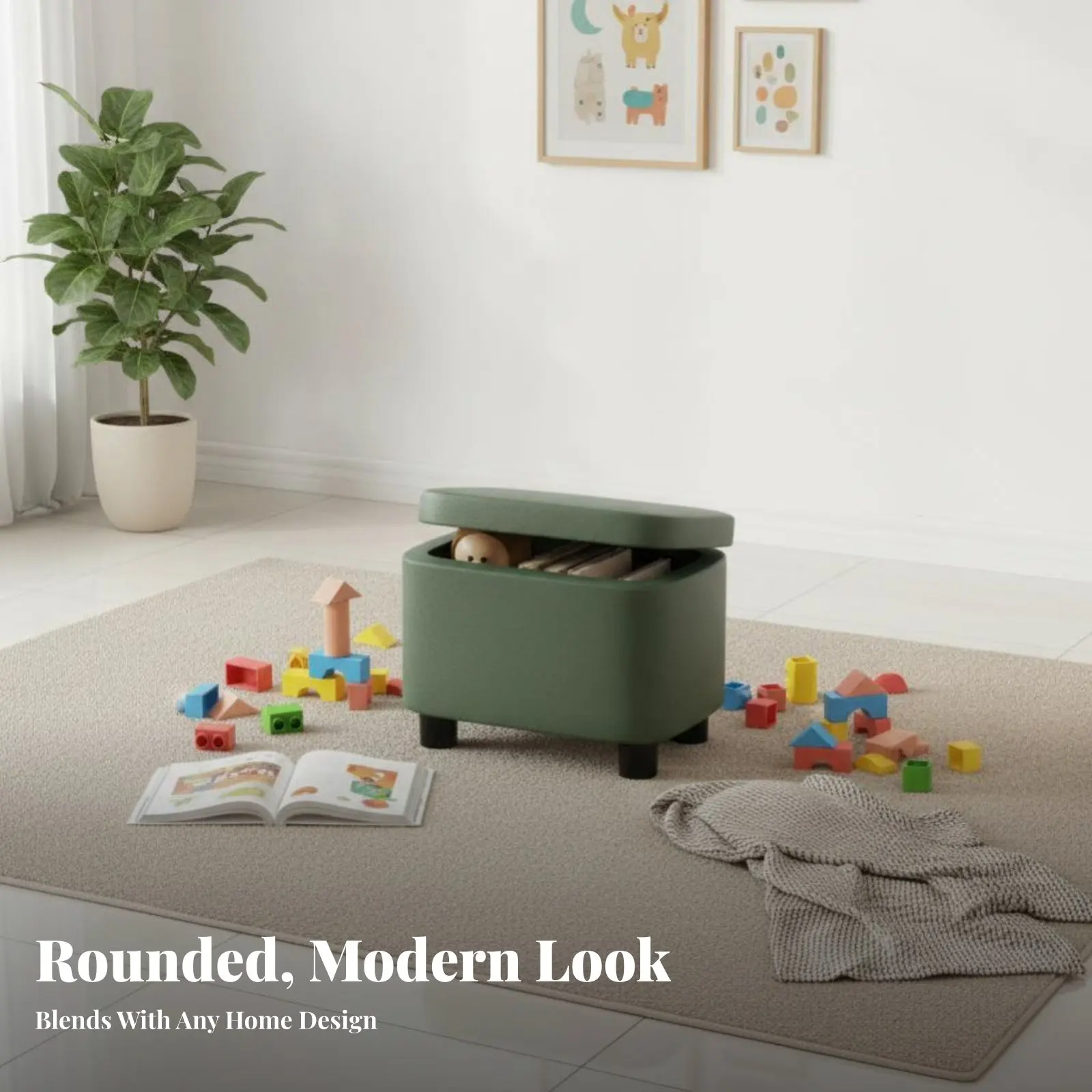 キューブ型収納オットマン-長持ちする布張り収納キューブ-丈夫なフレーム-パッド入りトップ-自宅所有者、リビングルーム、玄関用