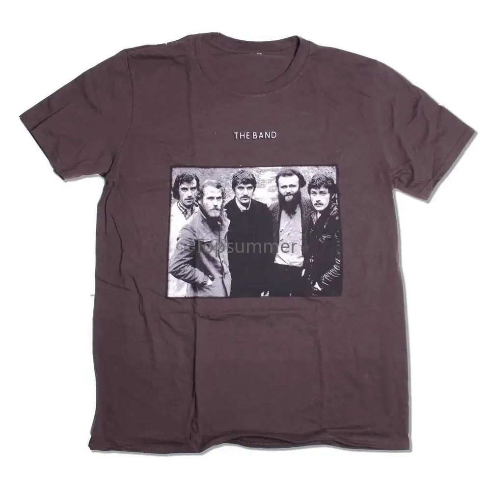 The Band T-Shirt First Album 100% Bob Dylan Robbie Robertson Americana Cotton Fitness Plus Size Tee Shirt