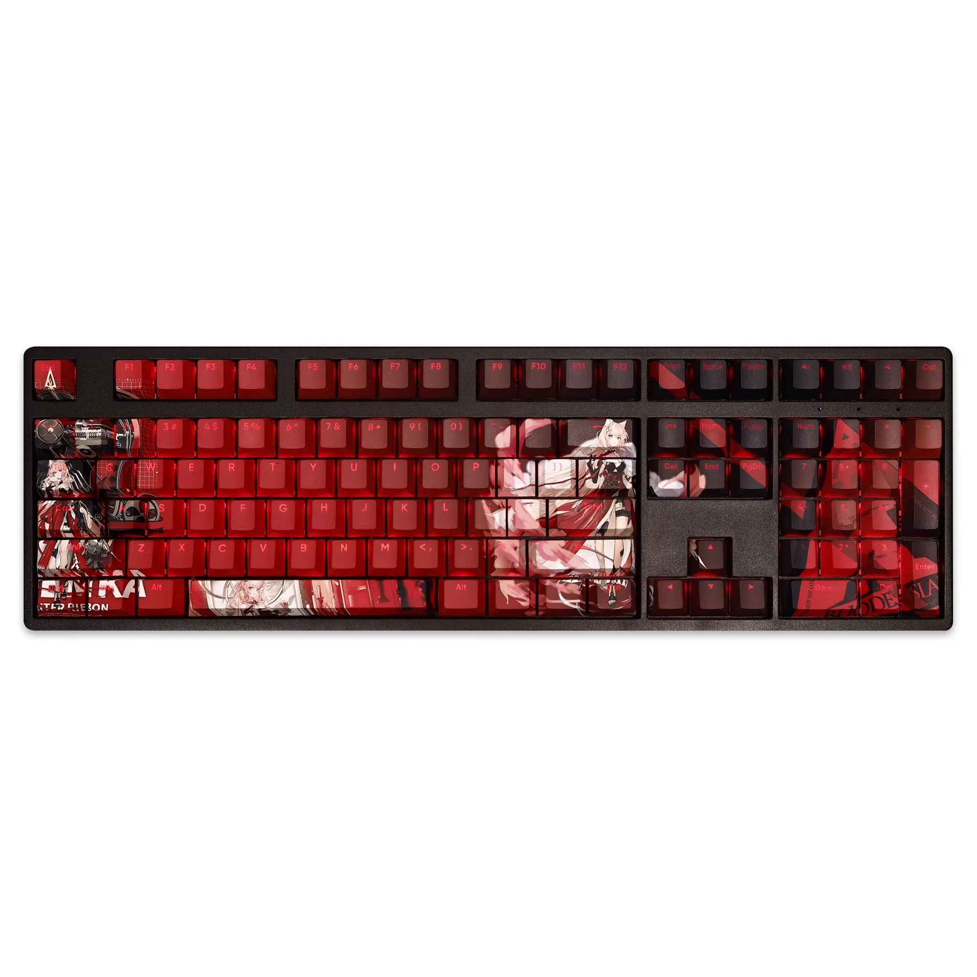 Imagem -06 - Arknights Snowstorm Keycap Pbt Tintura Subbed Backlit Keycaps Anime Game Key Caps para Ansi 61 87 104 108 108