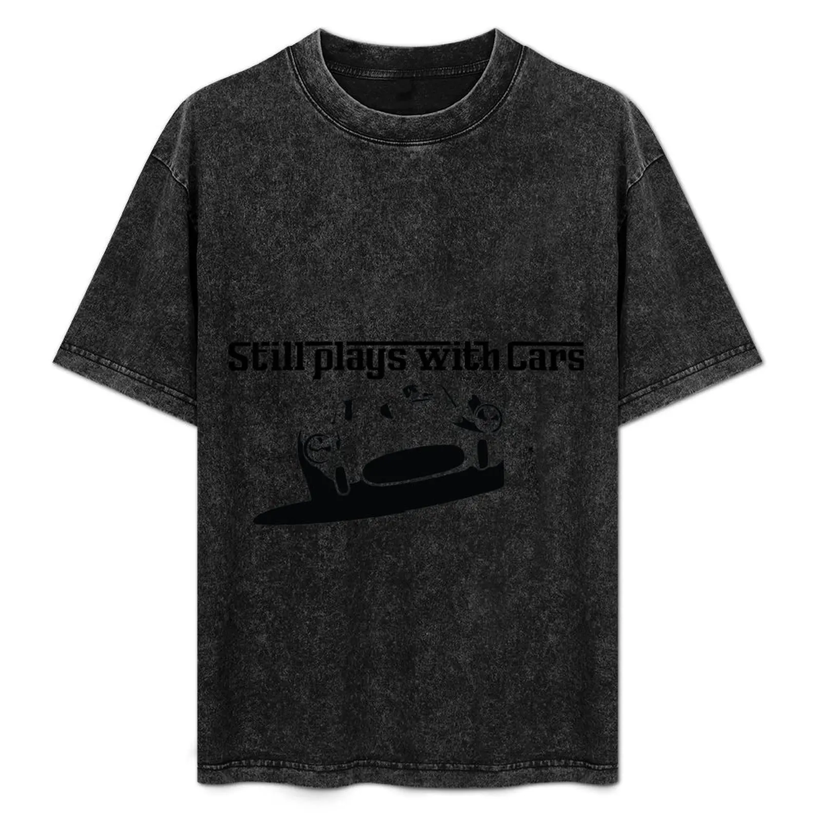 

Still plays with cars - Italian T-Shirt Basic Casual Short Sleeve Cotton Shirt