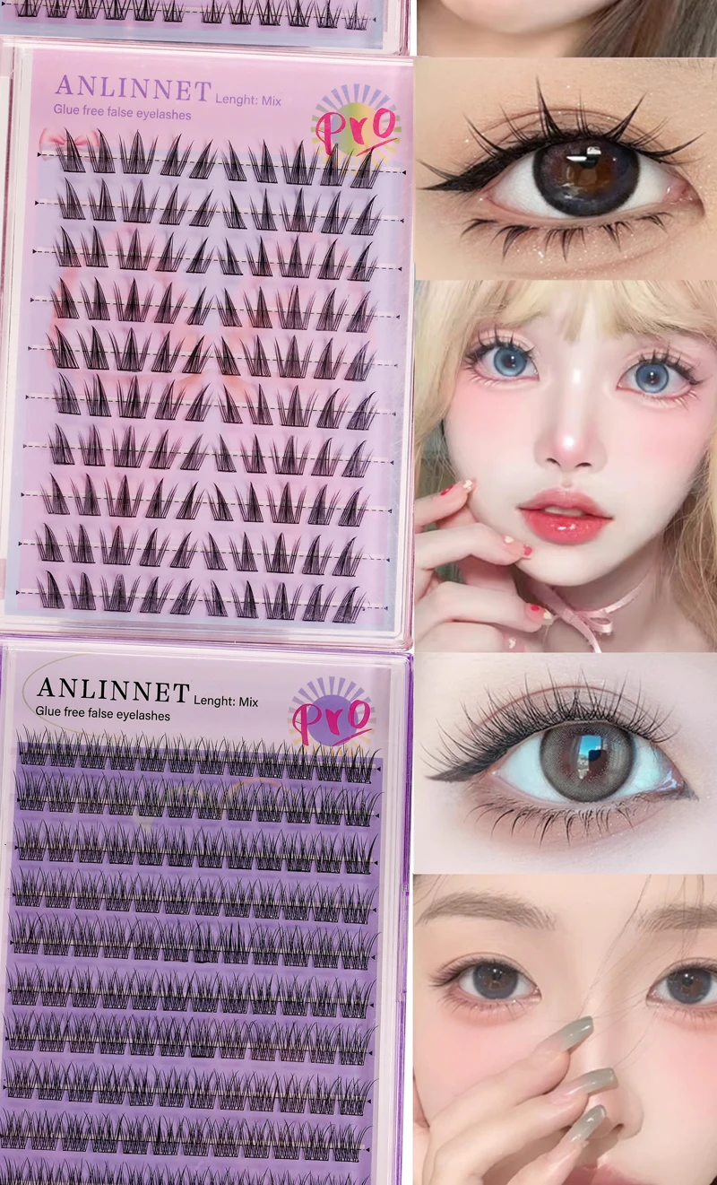 DIY falsche Wimpern, 10 Reihen, selbstklebend, natürlich, weich, große Kapazität, Anime, Multi-Stil, nicht klebend, Make-up, falsche Wimpern – Detail 7