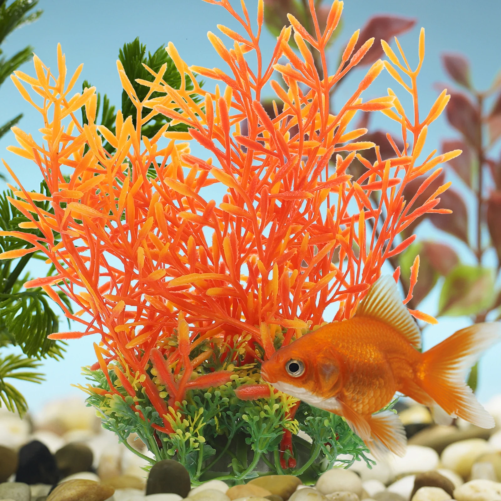 

2pcs Aquatic Plant Decor Water Grass Crafts For Fish Tank Aquarium Landscaping Ornament Small Plants Fake Plants For Freshwater